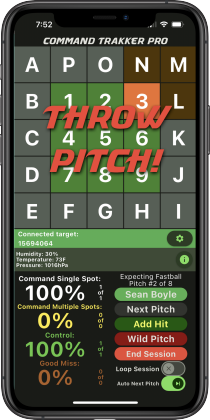 Command Tracking Smart Pitching Target scripted bullpens